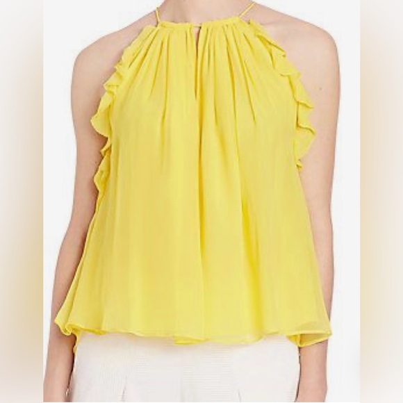 Alexis ruffled silk top. Size XS. Worn only ONCE! Pristine condition! - Picture 2 of 4